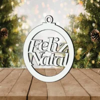 Bola Feliz Natal 3D (s/ fundo)