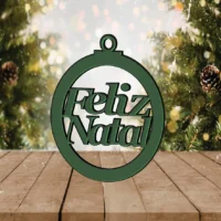 Bola Feliz Natal 3D (s/ fundo)