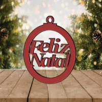 Bola Feliz Natal 3D (s/ fundo)